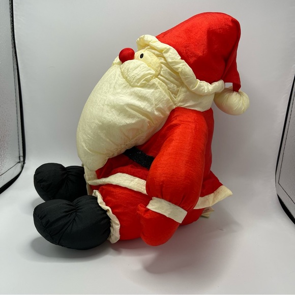 Vintage Santa Claus plush nylon parachute material stuffed animal - Picture 5 of 11